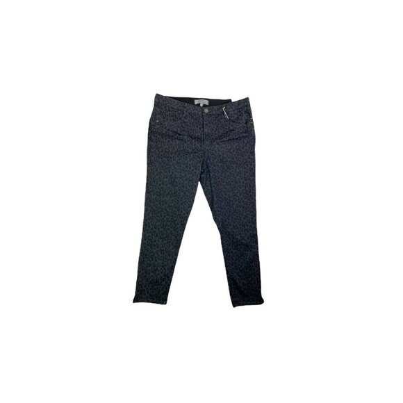 Wit & Wisdom Womens Black High Rise Animal Print Straight Leg Jeans Size 12 - Picture 2 of 12